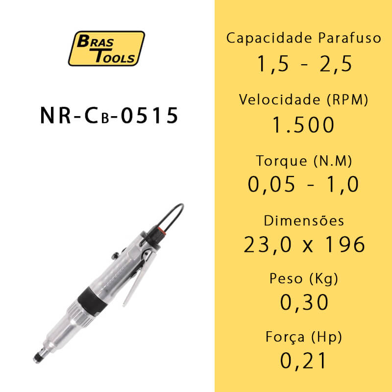 Parafusadeira Reta de Embreagem Deslizante NR-CB-0515