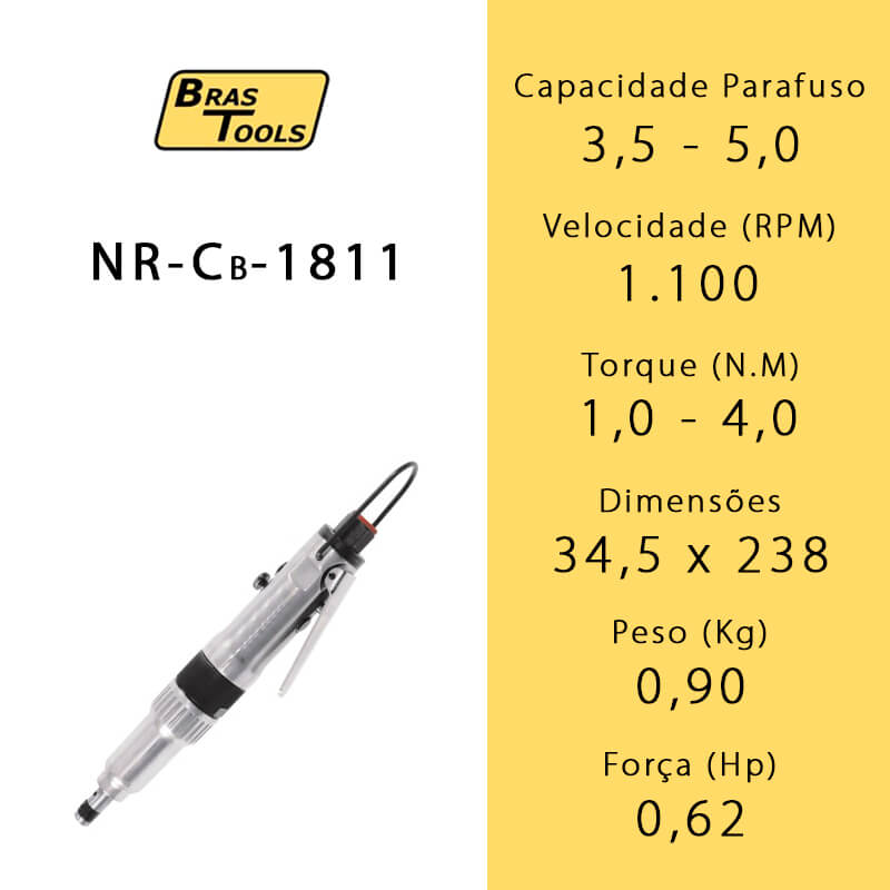 Parafusadeira Reta de Embreagem Deslizante NR-CB-1811