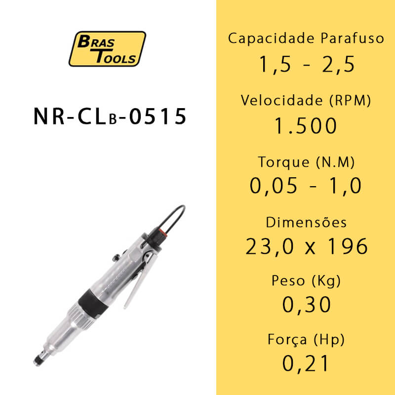 Parafusadeira Reta de Embreagem Deslizante NR-CLB-0515