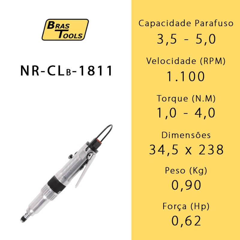 Parafusadeira Reta de Embreagem Deslizante NR-CLB-1811