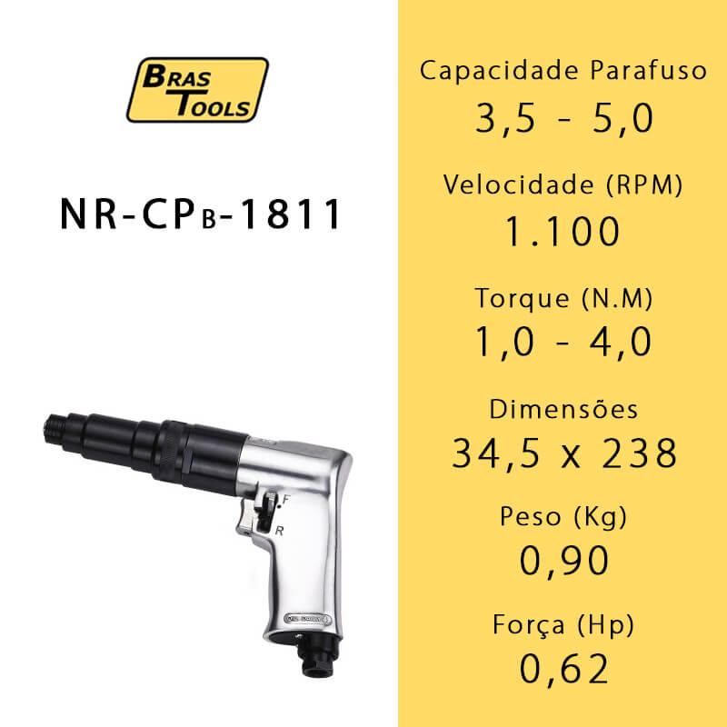 Parafusadeira Pistola de Embreagem Deslizante NR-CPB-1811