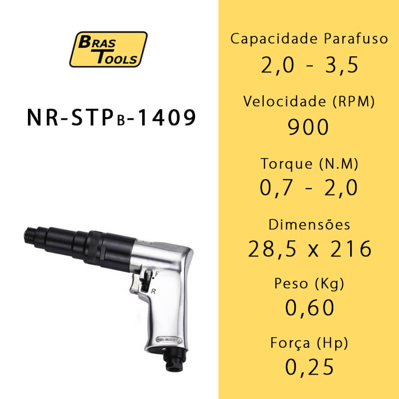 Parafusadeira Pistola de Parada Automática NR-STPB-1409